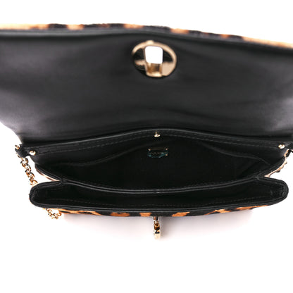 Dolce & Gabbana Calf Hair Leopard Print Chain Clutch 5 of 9