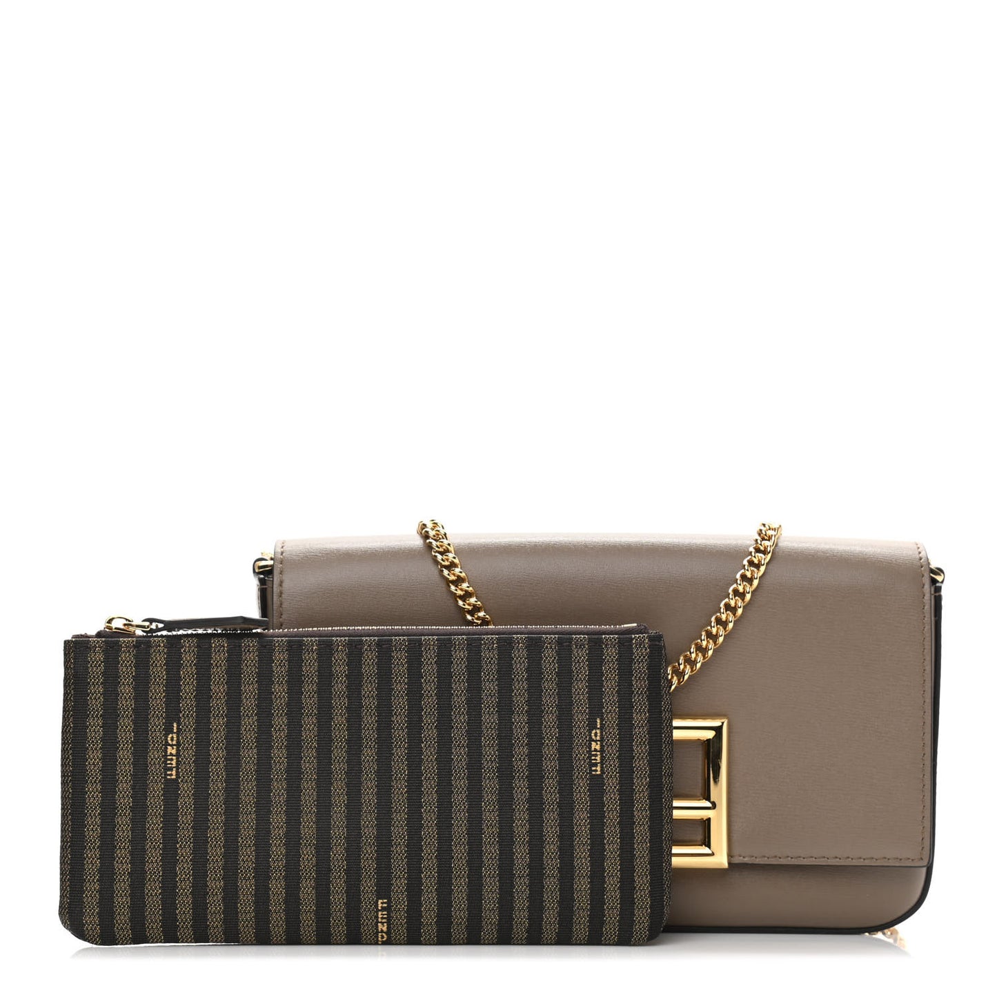Vitello Palmellato Wallet on Chain with Pouches Tartufo