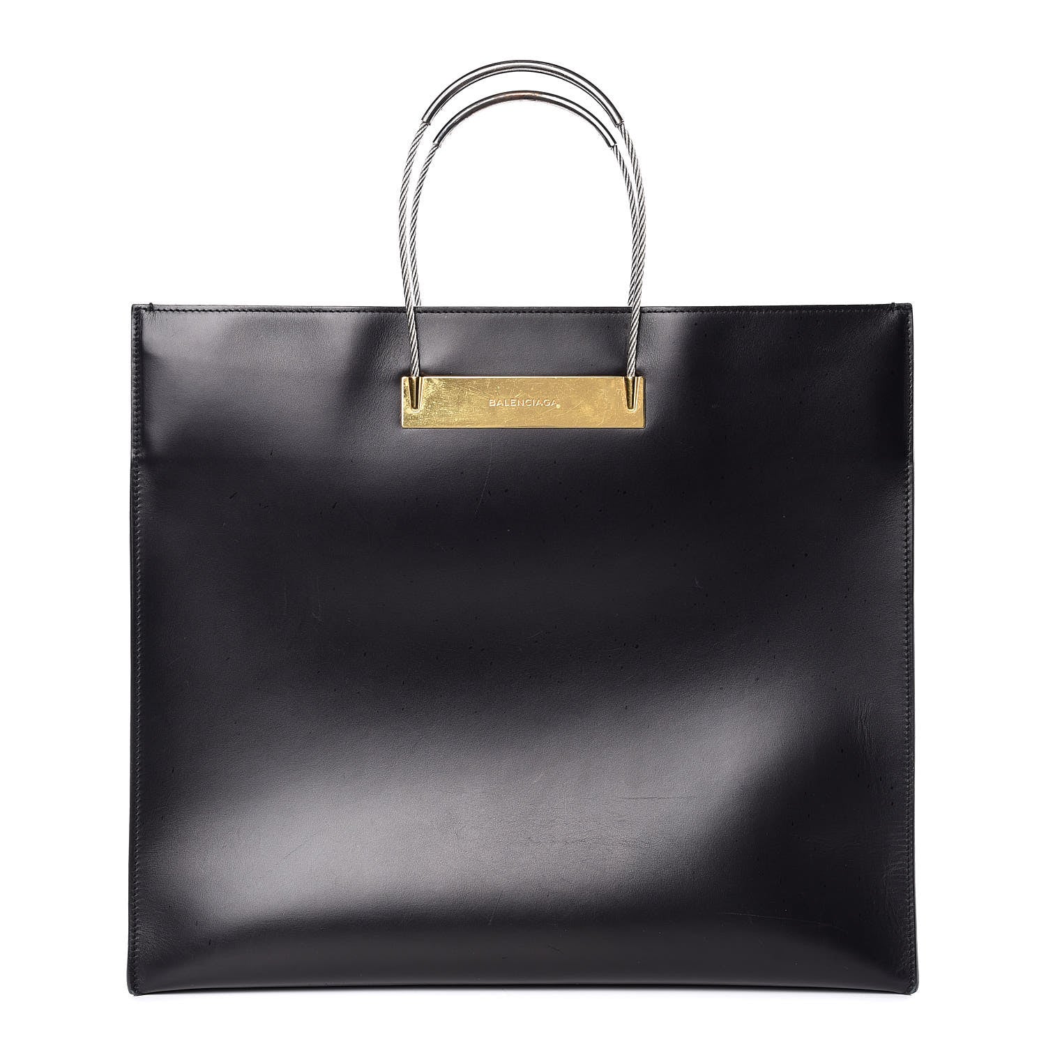 Balenciaga Soft Calfskin Medium Cable Shopper Tote Black 1 of 13