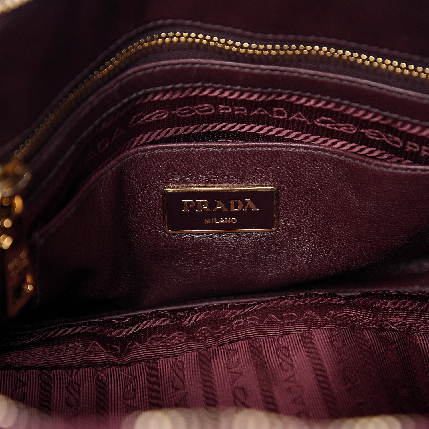 Prada Tessuto Nylon Nappa Gaufre Shopping Satchel Granato 5 of 8