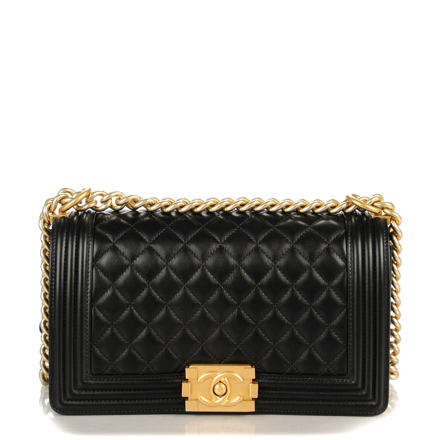 Chanel Lambskin Quilted Medium Boy Flap Black 1 of 7