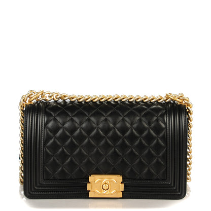 Chanel Lambskin Quilted Medium Boy Flap Black 1 of 7