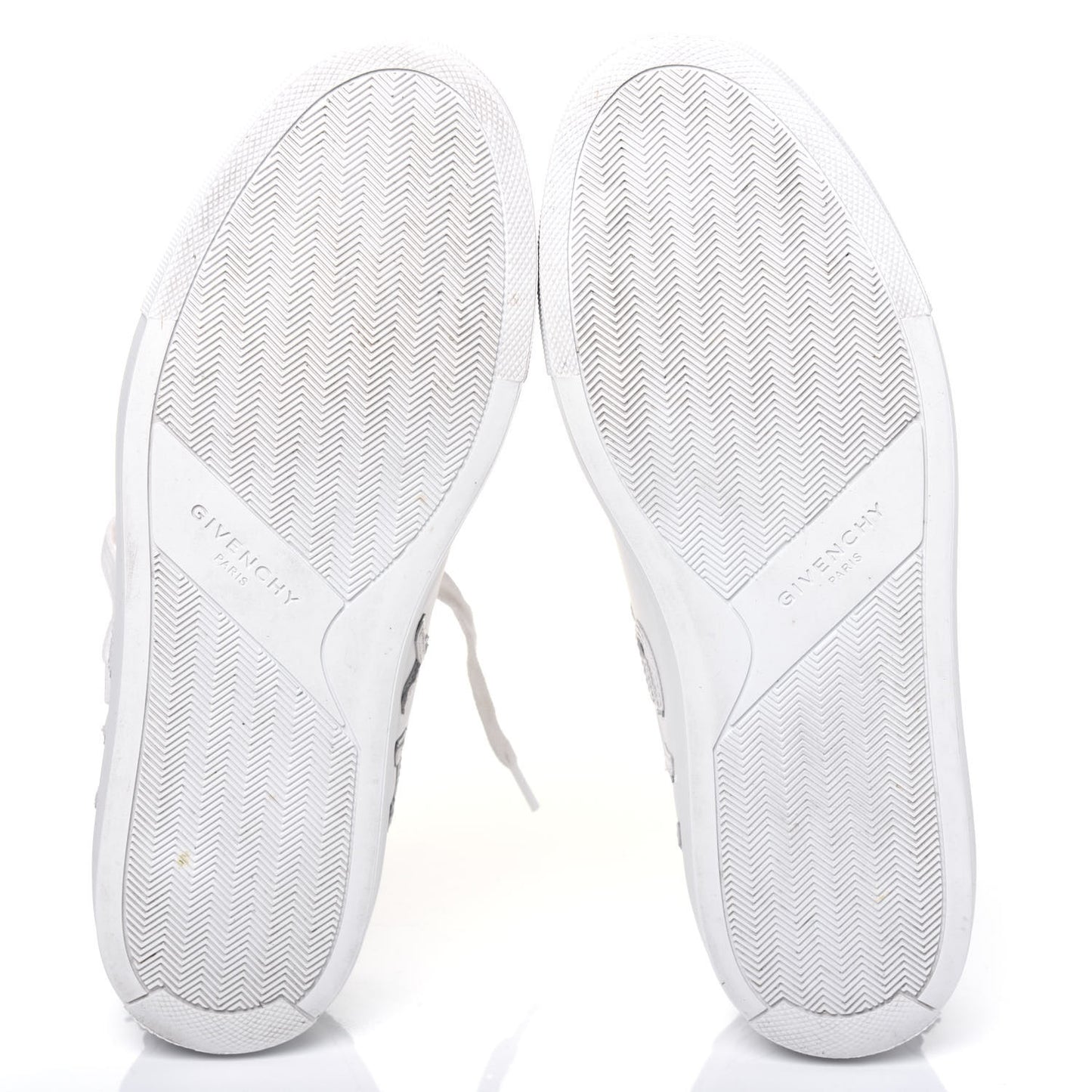 Calfskin Reverse Logo Womens Urban Street Sneakers 39.5 White Silver