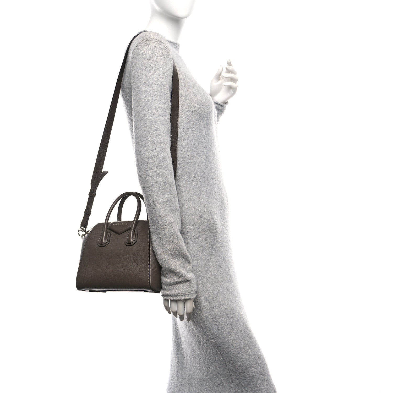 Givenchy Sugar Goatskin Mini Antigona Storm Grey 2 of 10