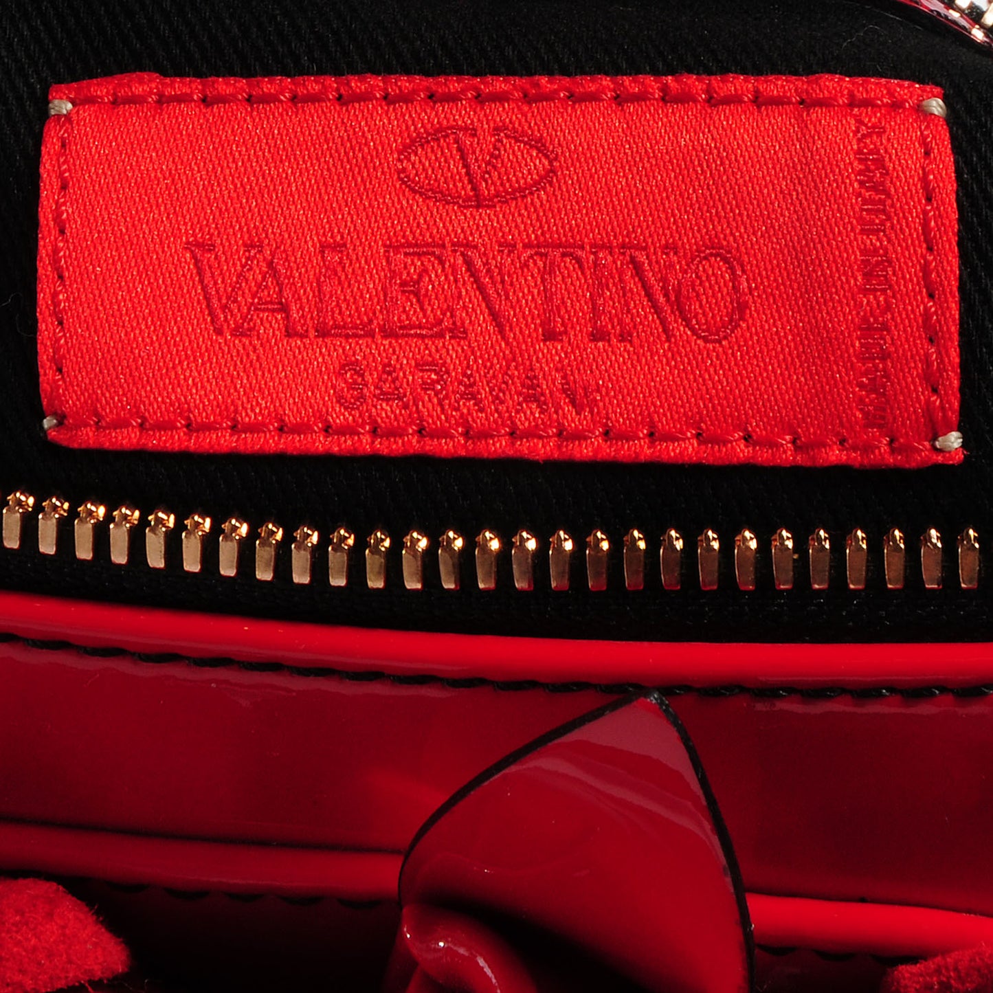 Coated Canvas Lacca Fleur Satchel Red