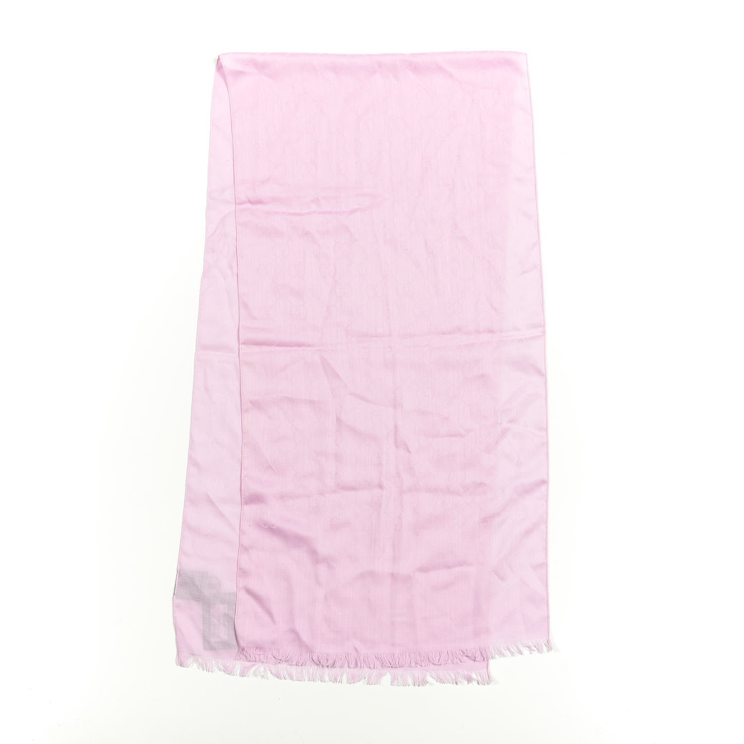 Gucci Wool Silk GG Monogram GGNat Scarf Rose 2 of 3