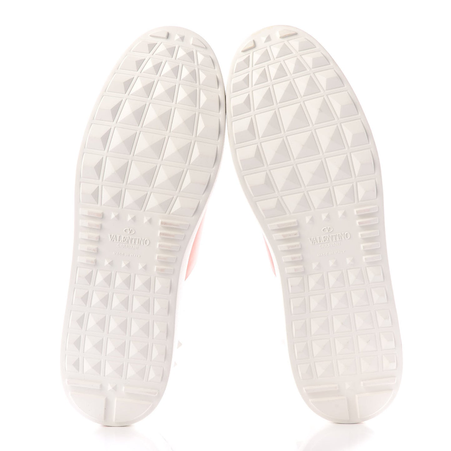 Calfskin Womens Rockstud Open Sneakers 41 White Goldfish
