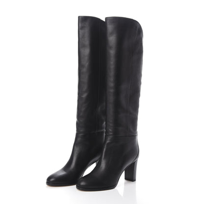 Jimmy Choo Calfskin Knee High Boots 36.5 Black 3 of 6