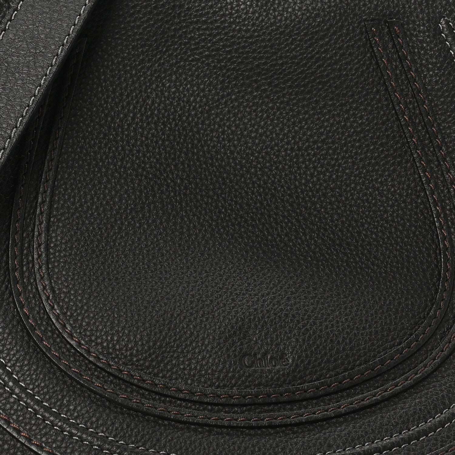Chloe Grained Calfskin Medium Marcie Saddle Bag Black 7 of 9