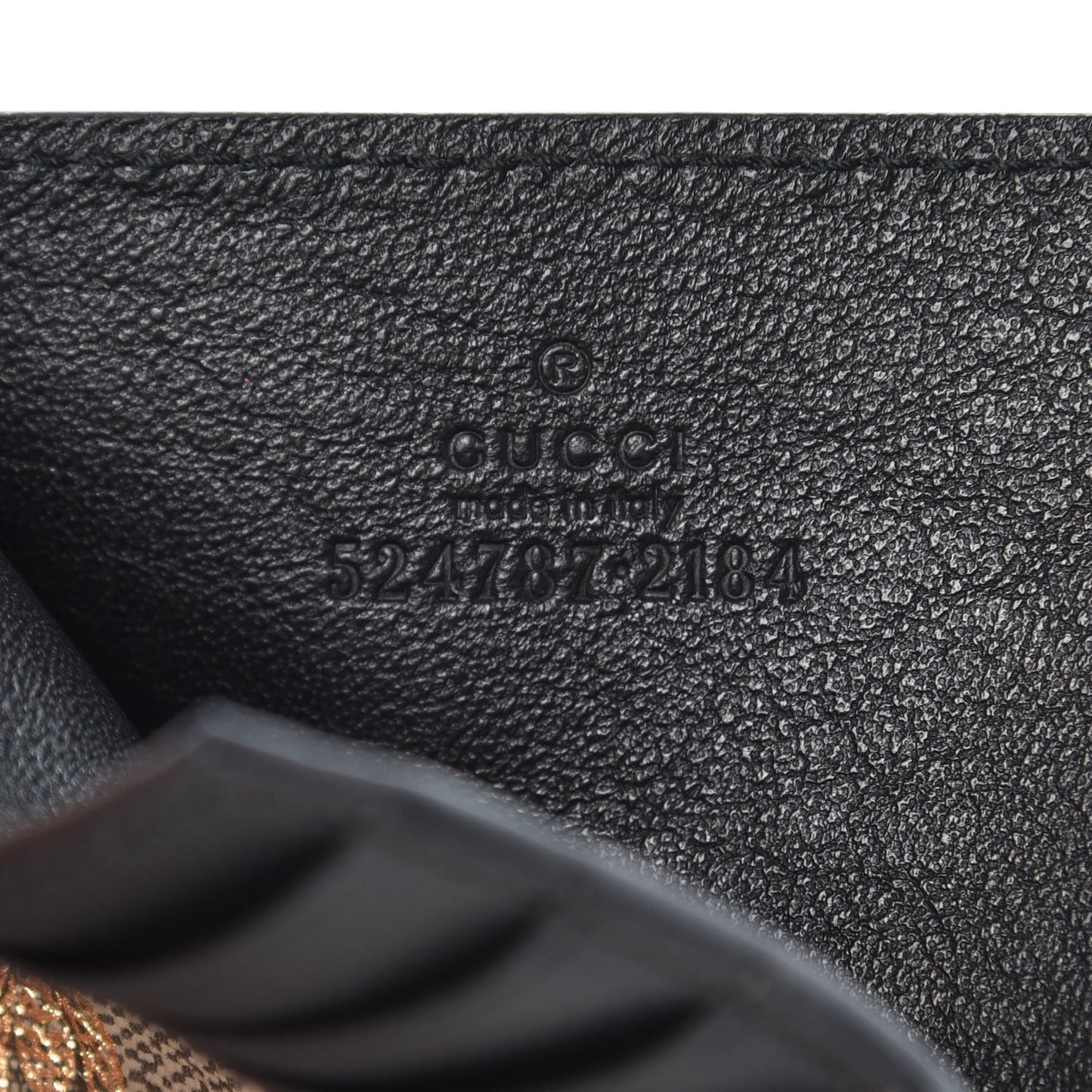GG Supreme Monogram Bees Card Holder Black