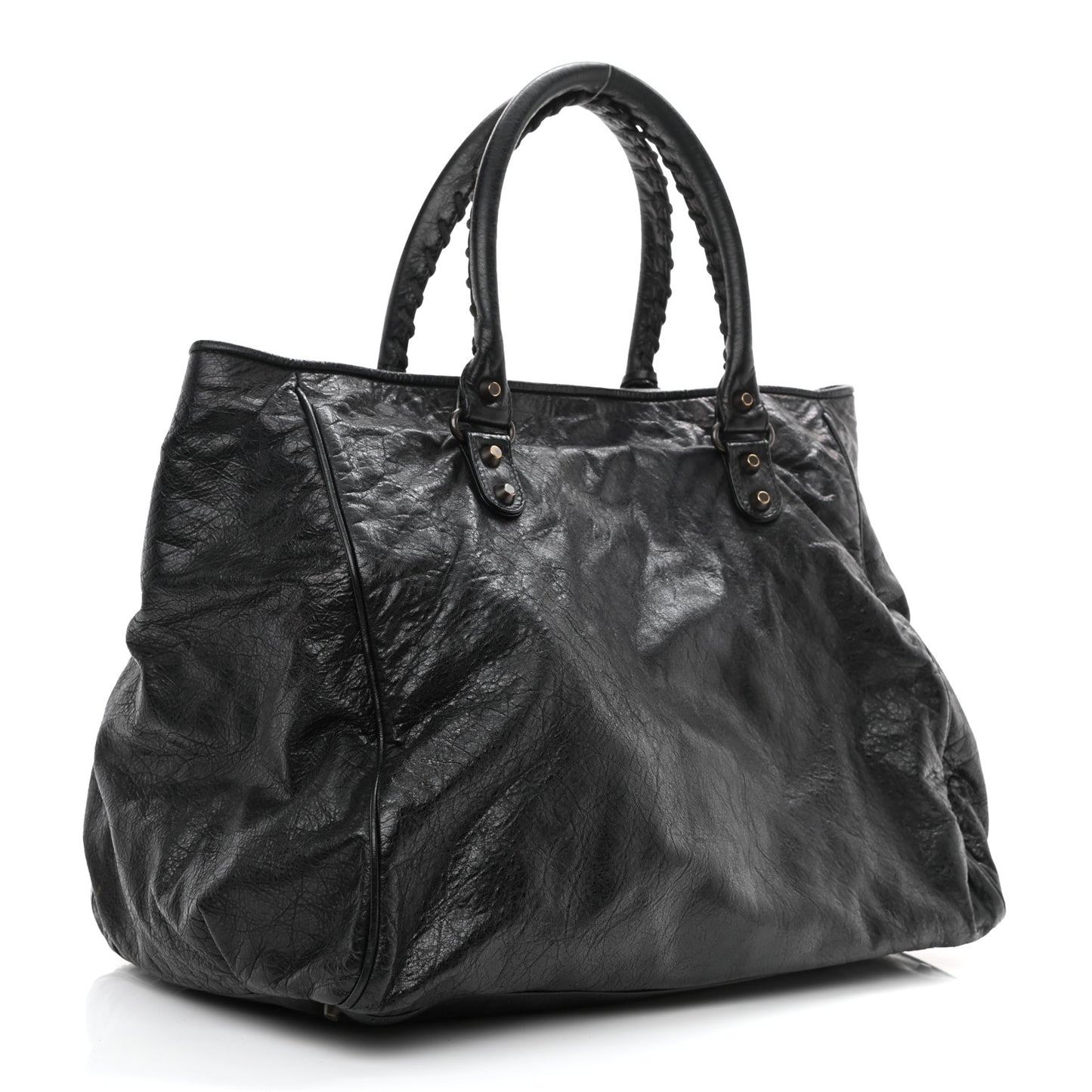Agneau Classic Hardware Large Sunday Tote Black