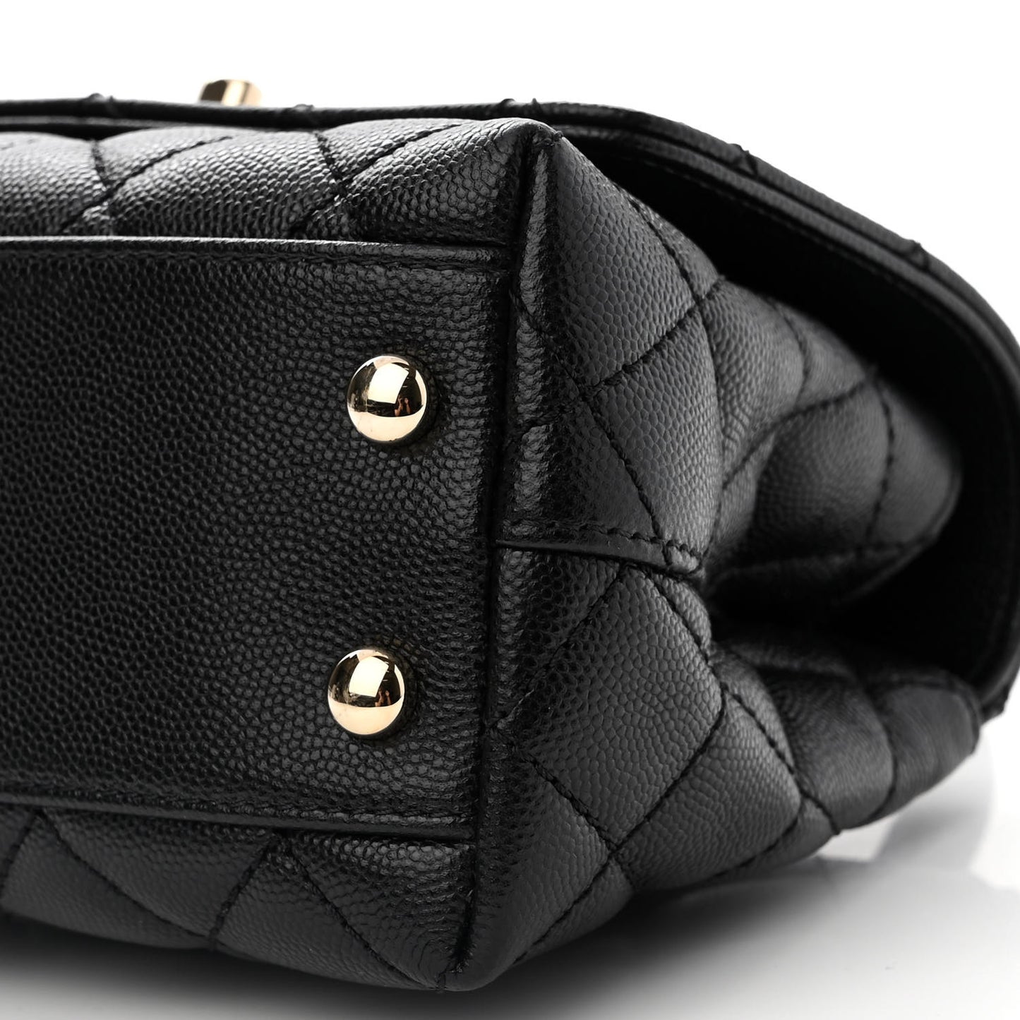 Caviar Quilted Extra Mini Coco Handle Flap Black