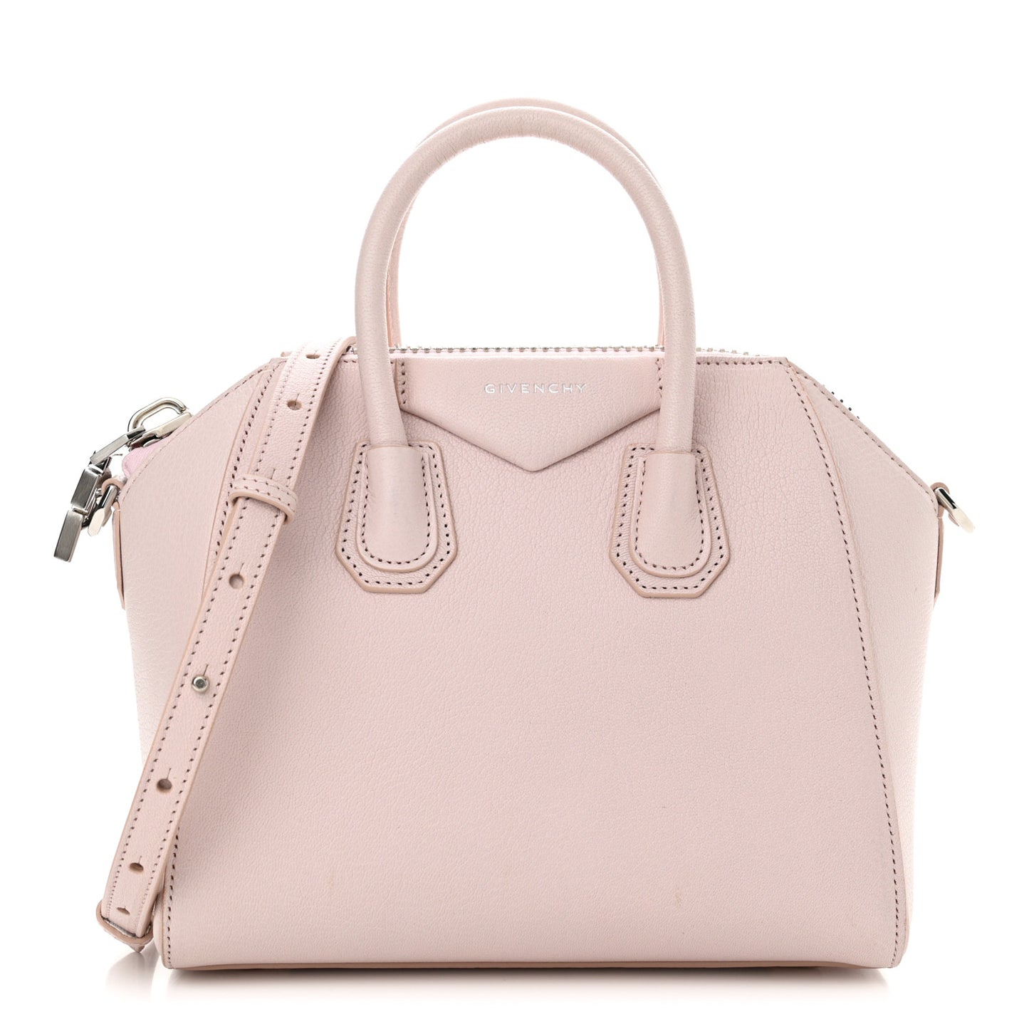 Sugar Goatskin Mini Antigona Light Pink