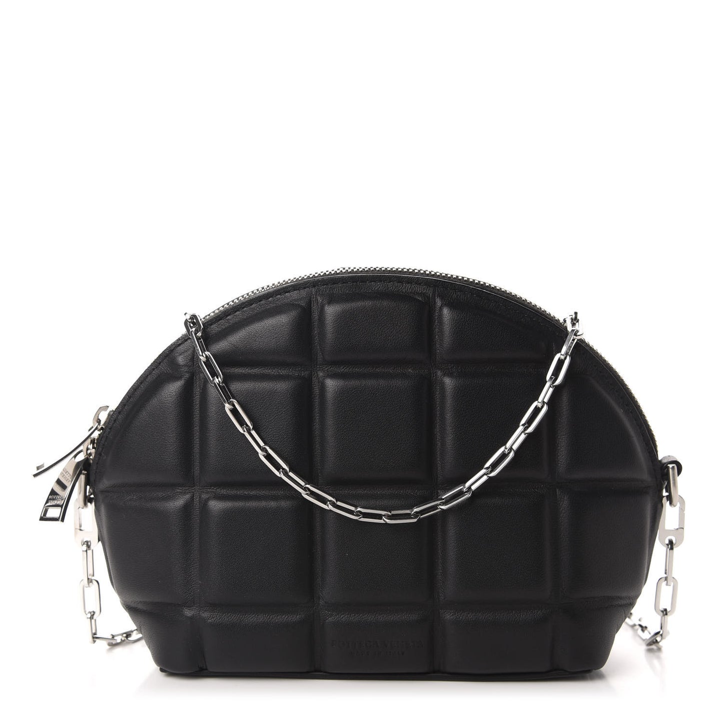 Padded Nappa Mini Half Moon Bag Black