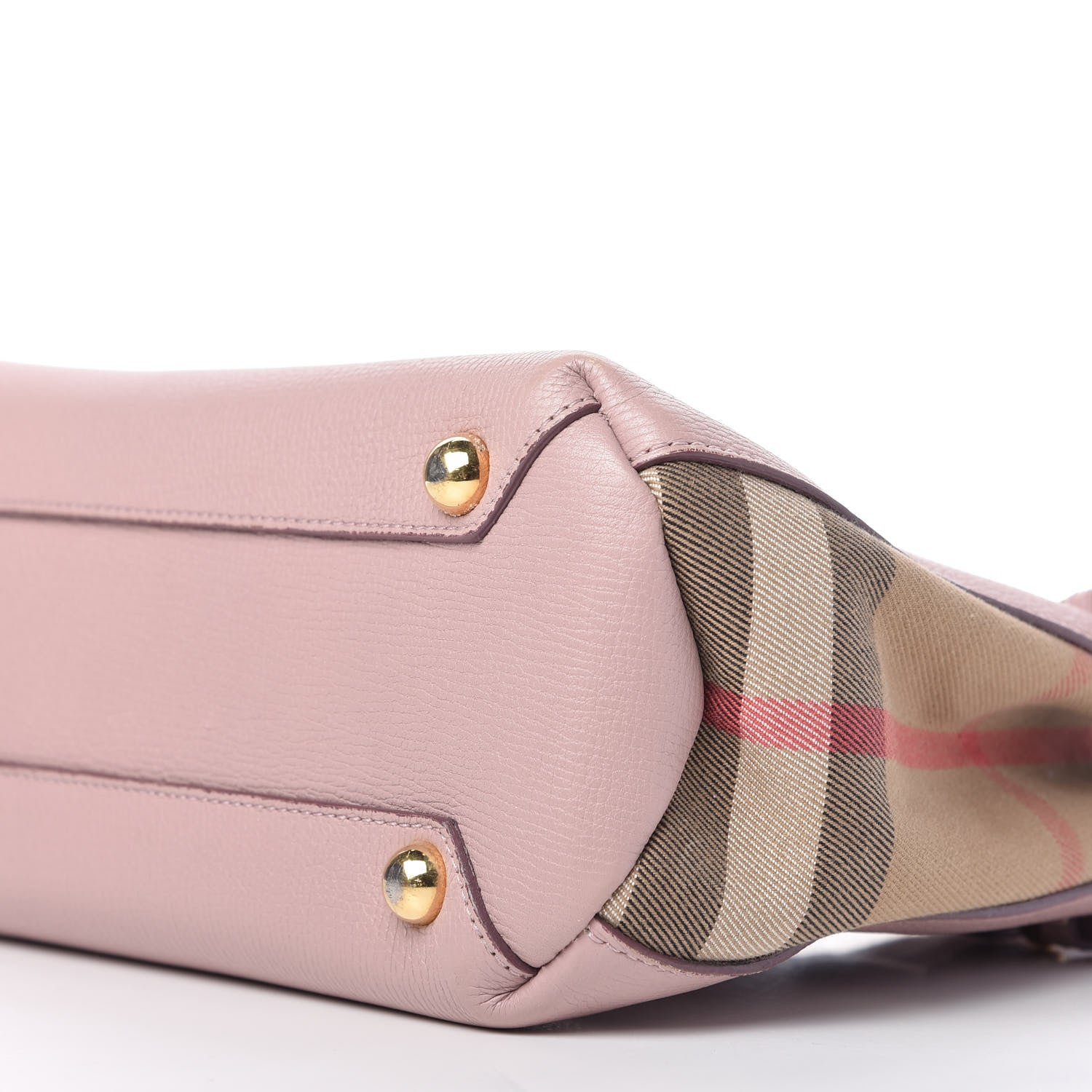 Burberry Grainy Calfskin House Check Small Banner Tote Pale Orchid 7 of 16