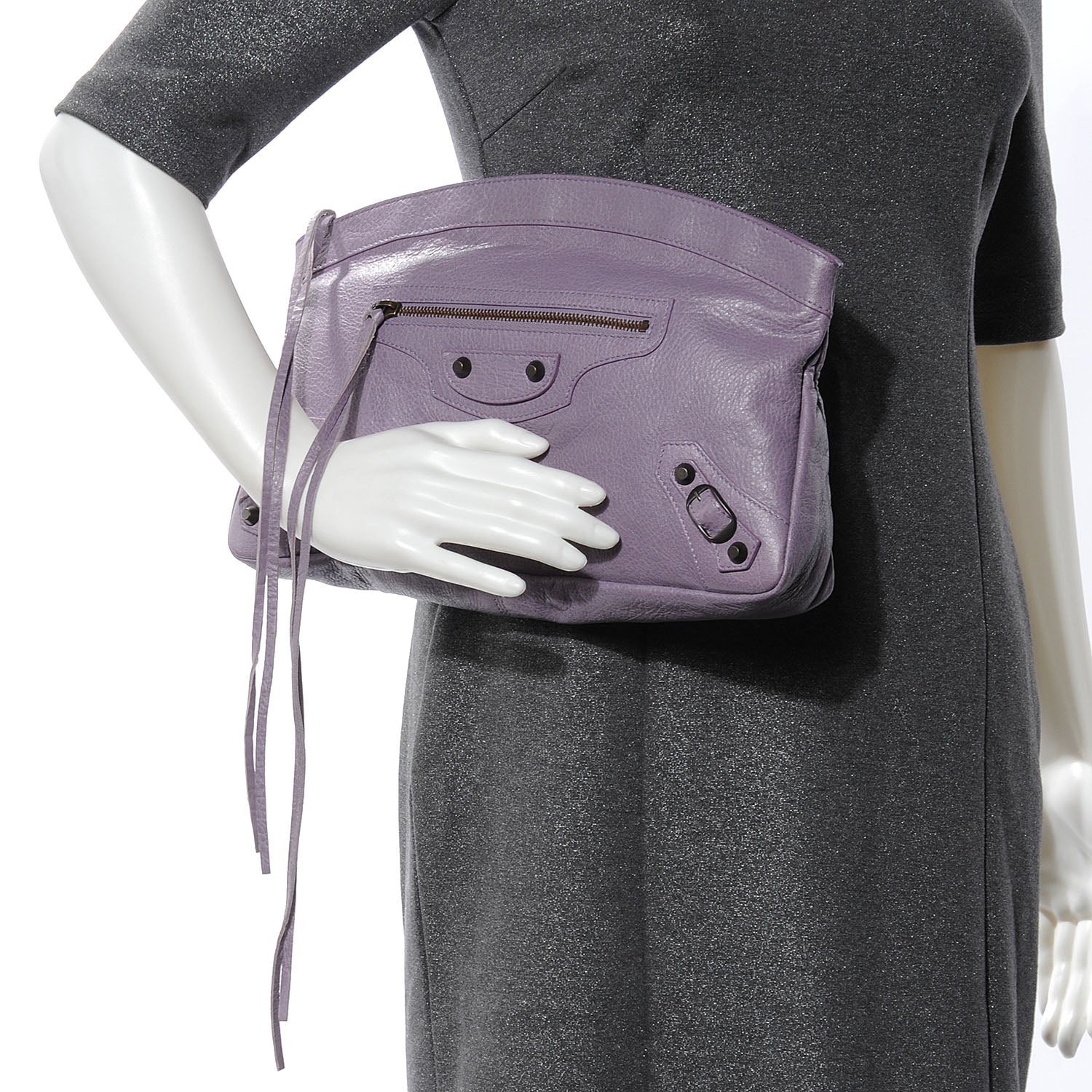 Balenciaga Chevre Premier Clutch Lilac 2 of 7