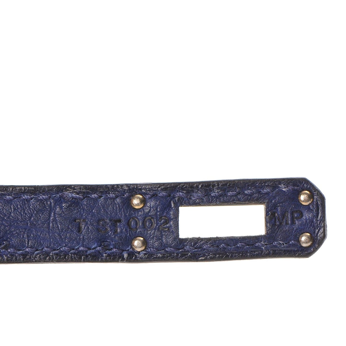 Ostrich Kelly Pochette Bleu Saphir