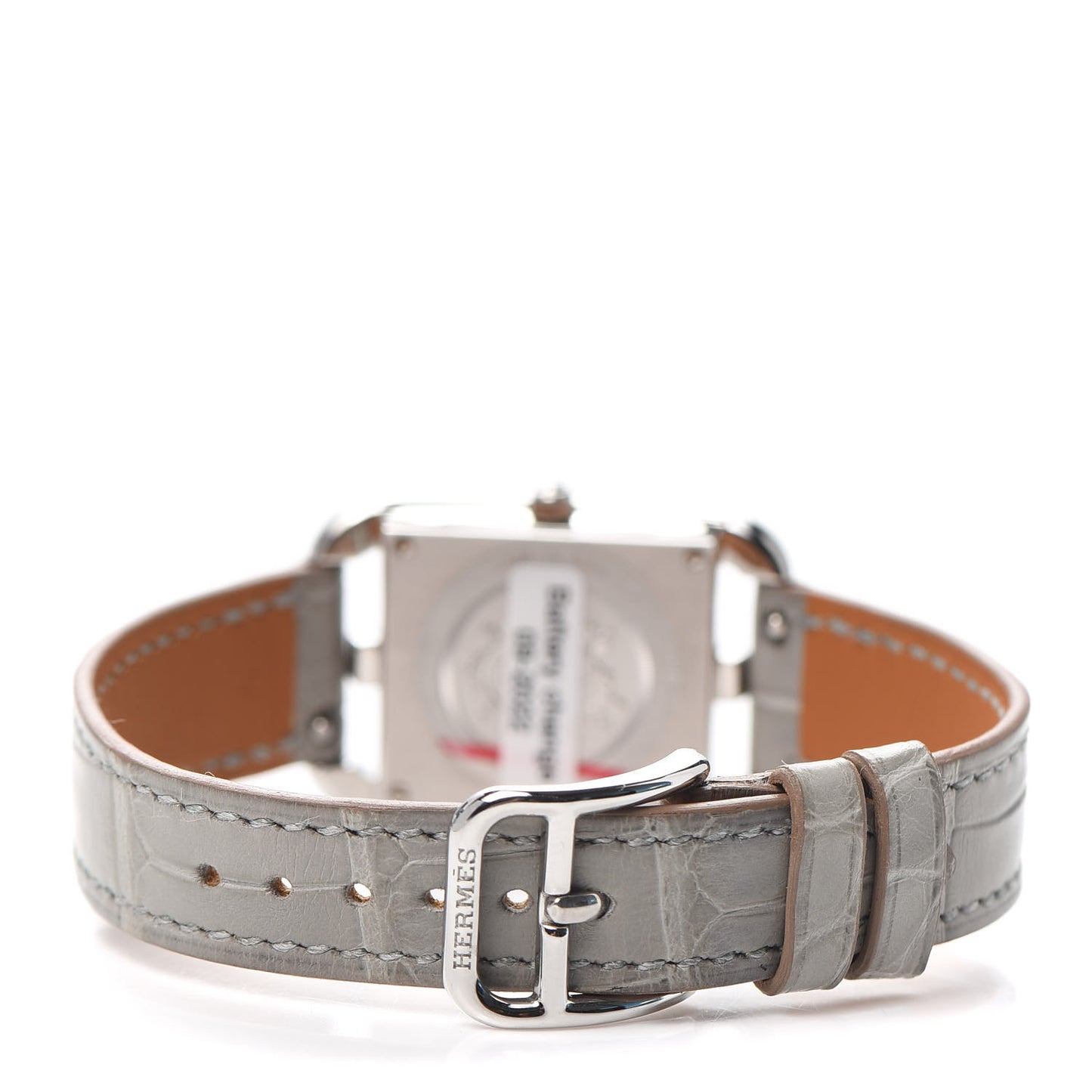 Stainless Steel Alligator Diamond Bezel Grey Sapphire Mother of Pearl 23mm Cape Cod Quartz Watch Gris Perle