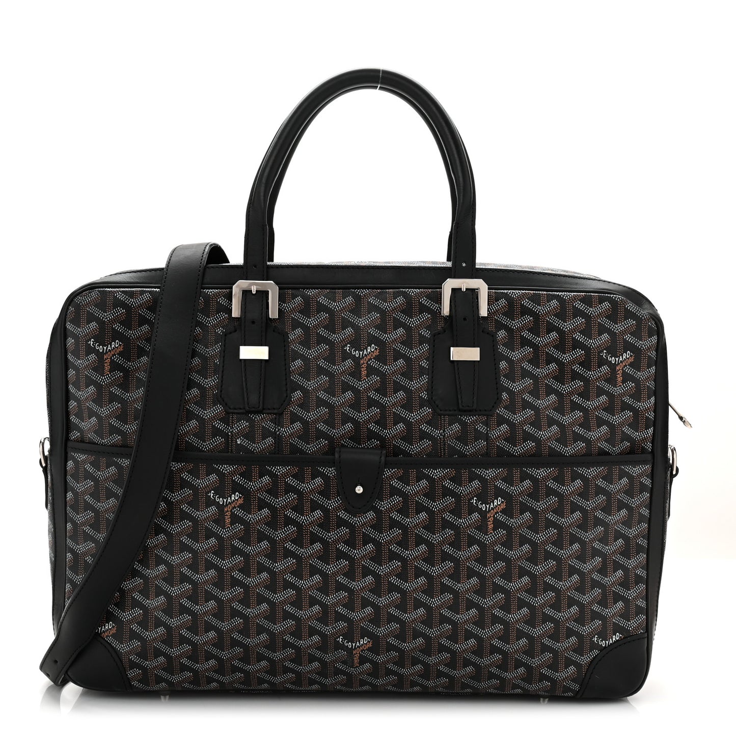 Goyardine Ambassade MM Briefcase Black