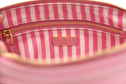Prada Canvas Canapa Logo Pouch Geranio 6 of 12