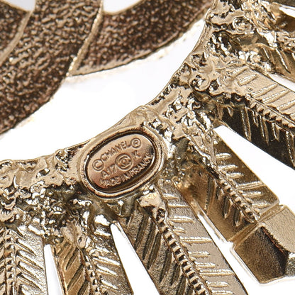 Chanel Crystal Baguette CC Brooch Light Gold 4 of 5