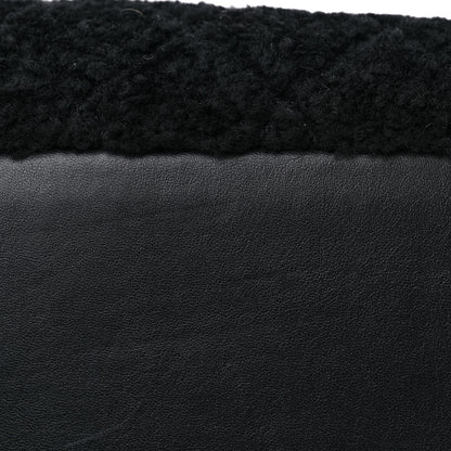 Chanel Shearling Sequin Tweed Shopper Tote Black 11 of 11