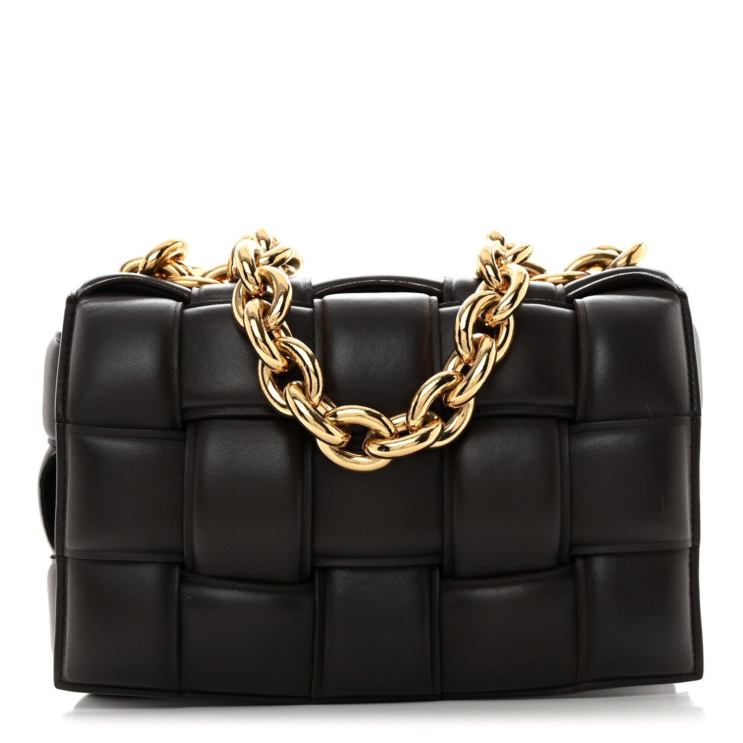Bottega Veneta Lambskin Maxi Intreccio Padded Chain Cassette Crossbody Bag Fondant 1 of 10