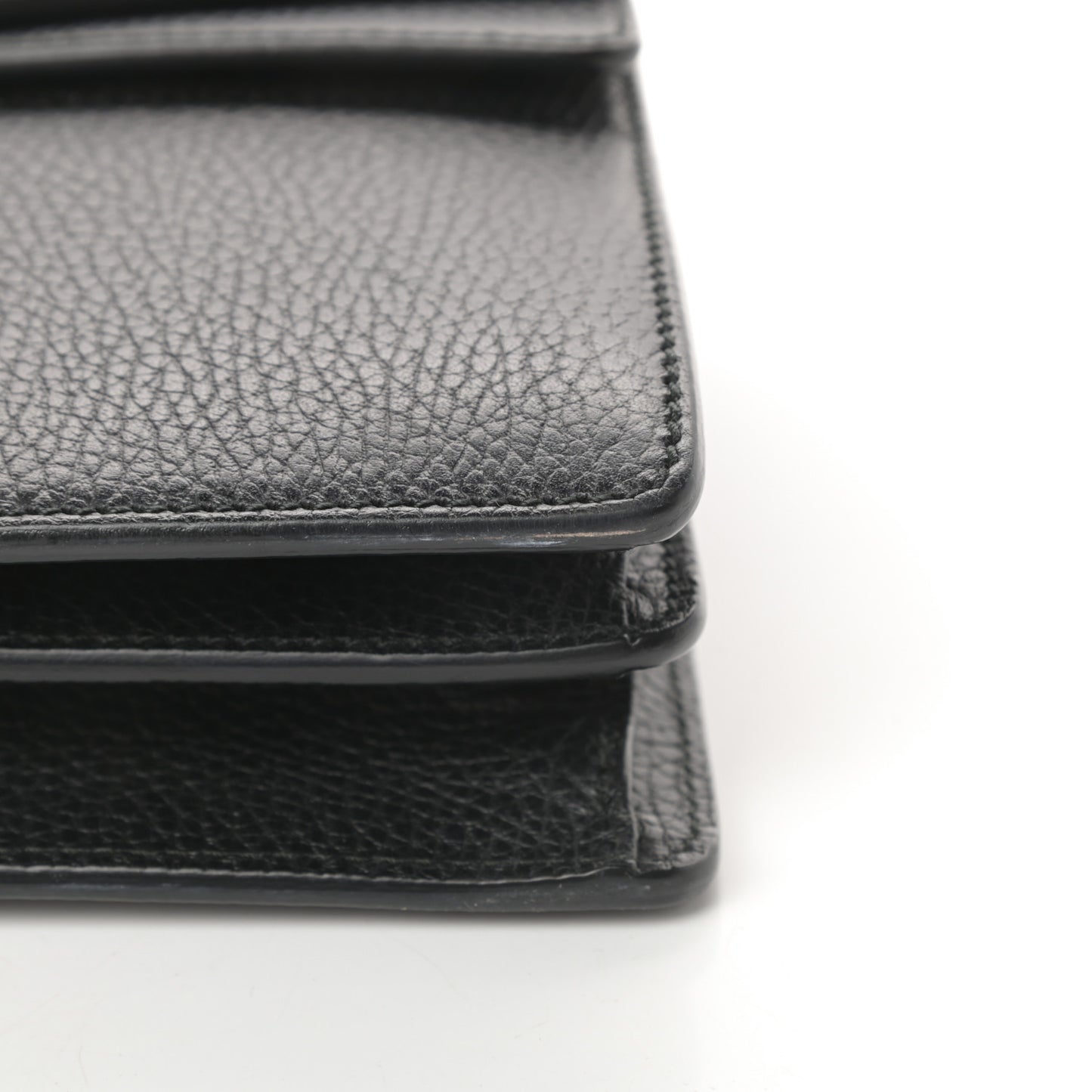Pebbled Calfskin Small Dionysus Shoulder Bag Black