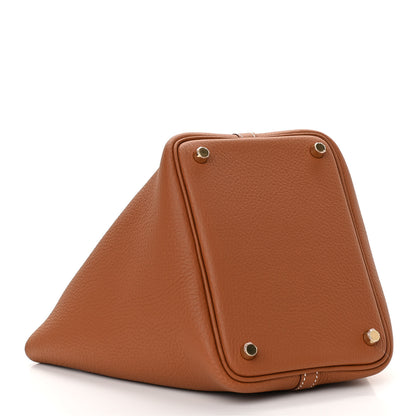 Hermes Taurillon Clemence Picotin Lock 18 PM Gold 3 of 10