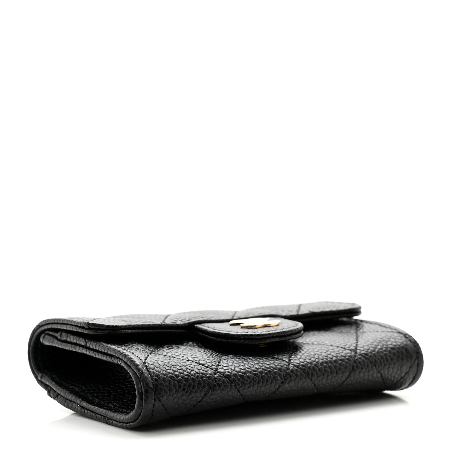 Chanel Caviar Quilted Flap Card Holder Wallet Black 4 of 9