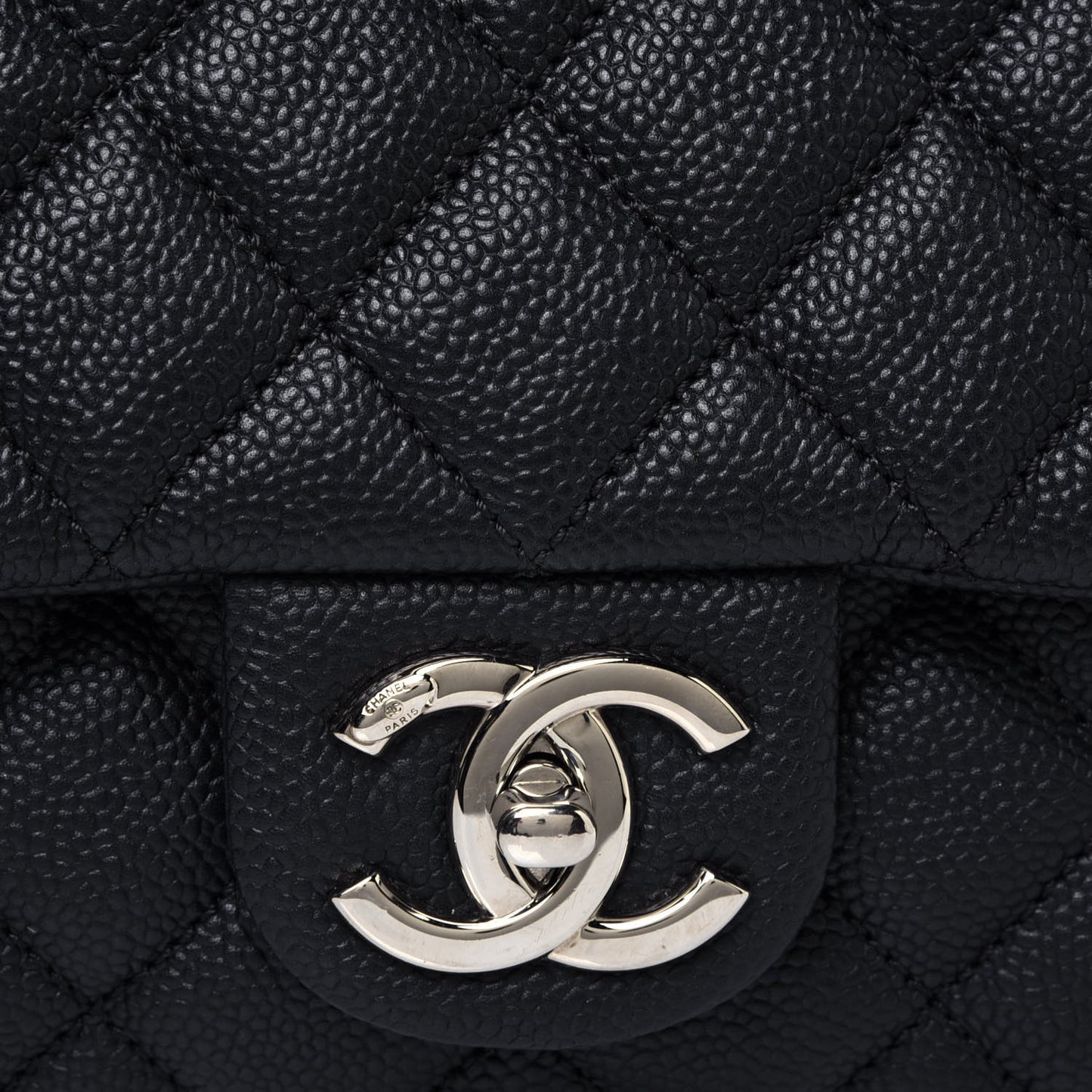 Caviar Quilted Jumbo Easy Flap Black