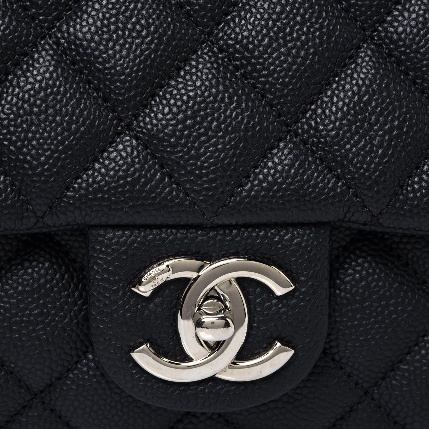 Chanel Caviar Quilted Jumbo Easy Flap Black 8 of 12