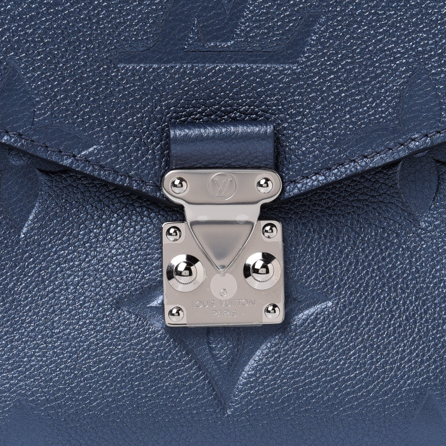 Louis Vuitton Metallic Empreinte Monogram Giant Pochette Metis Navy Nacre 8 of 11