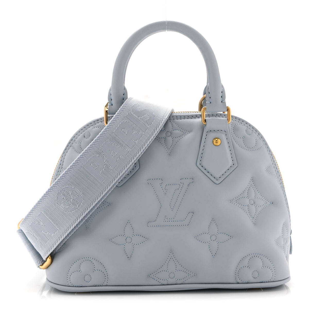 Calfskin Bubblegram Alma BB Ice Blue