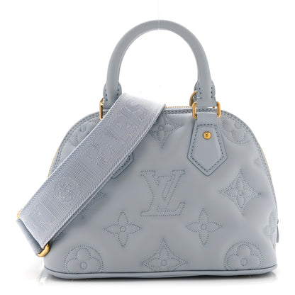 Louis Vuitton Calfskin Bubblegram Alma BB Ice Blue 1 of 9