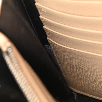 Saint Laurent Grain De Poudre Matelasse Chevron Monogram Chain Wallet Nude Powder 12 of 16