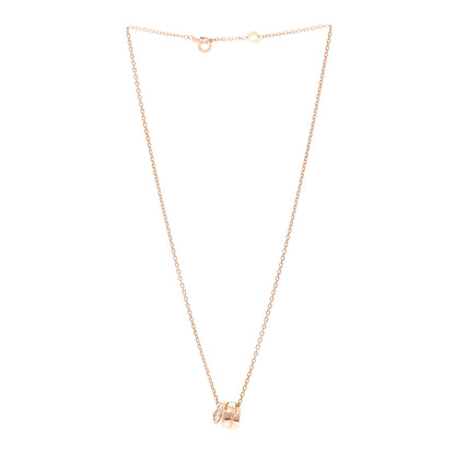 Bulgari 18K Rose Gold Diamond Serpenti Viper Demi Pave Pendant Necklace 3 of 5
