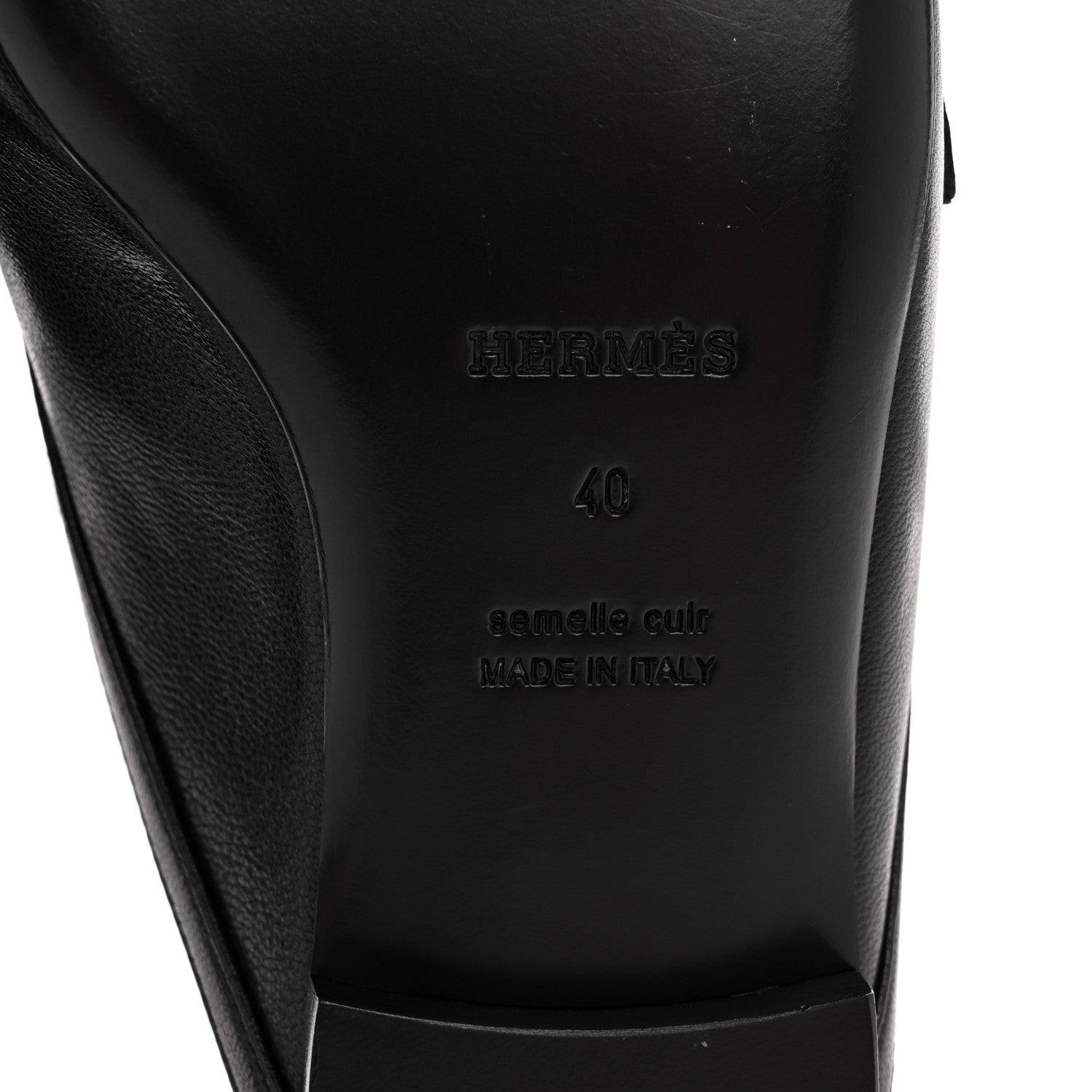 Hermes Goatskin Groupie Mules 40 Black 7 of 11
