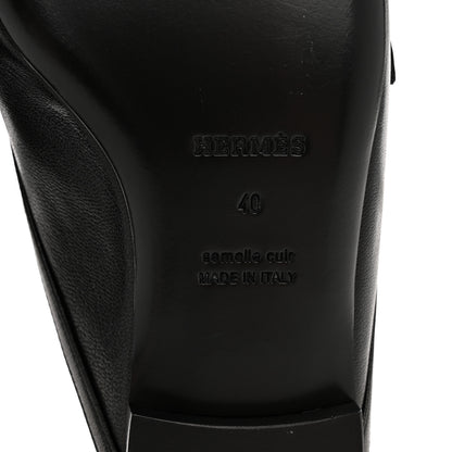 Hermes Goatskin Groupie Mules 40 Black 7 of 11