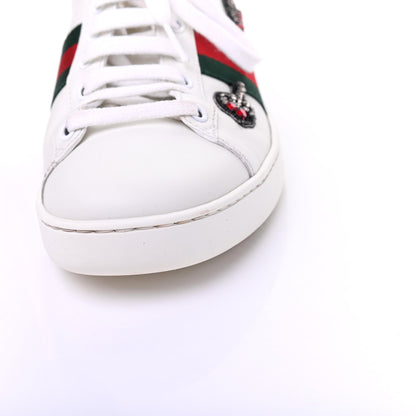 Gucci Calfskin Web Studded Womens Arrow Ace Sneakers 40 White 12 of 14