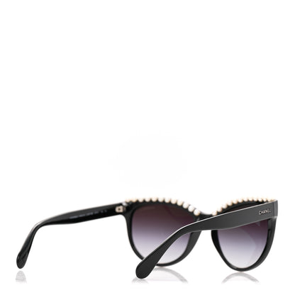 Chanel Freshwater Cultured Pearl Butterfly Sunglasses 6040-H Black 4 of 9