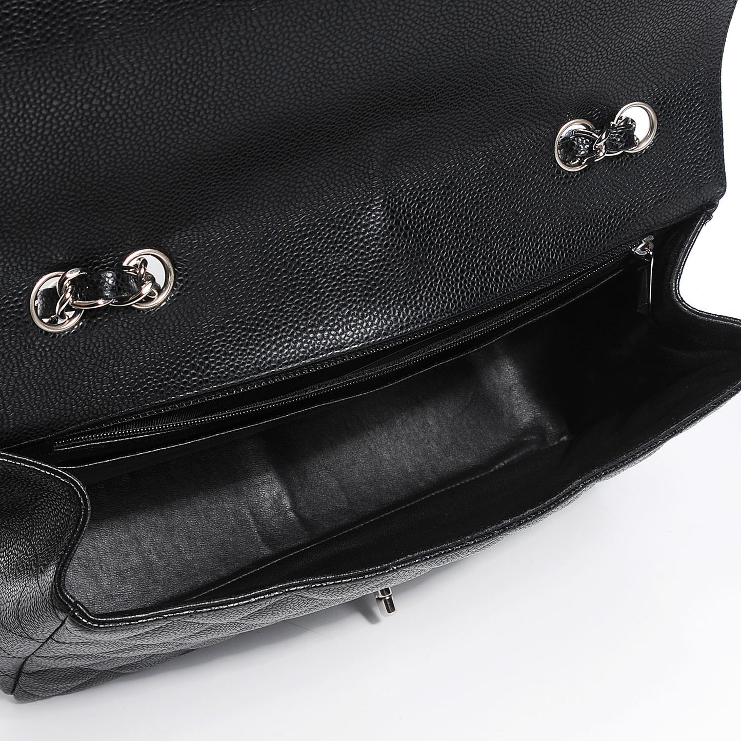 Caviar Quilted Jumbo Single Flap Black