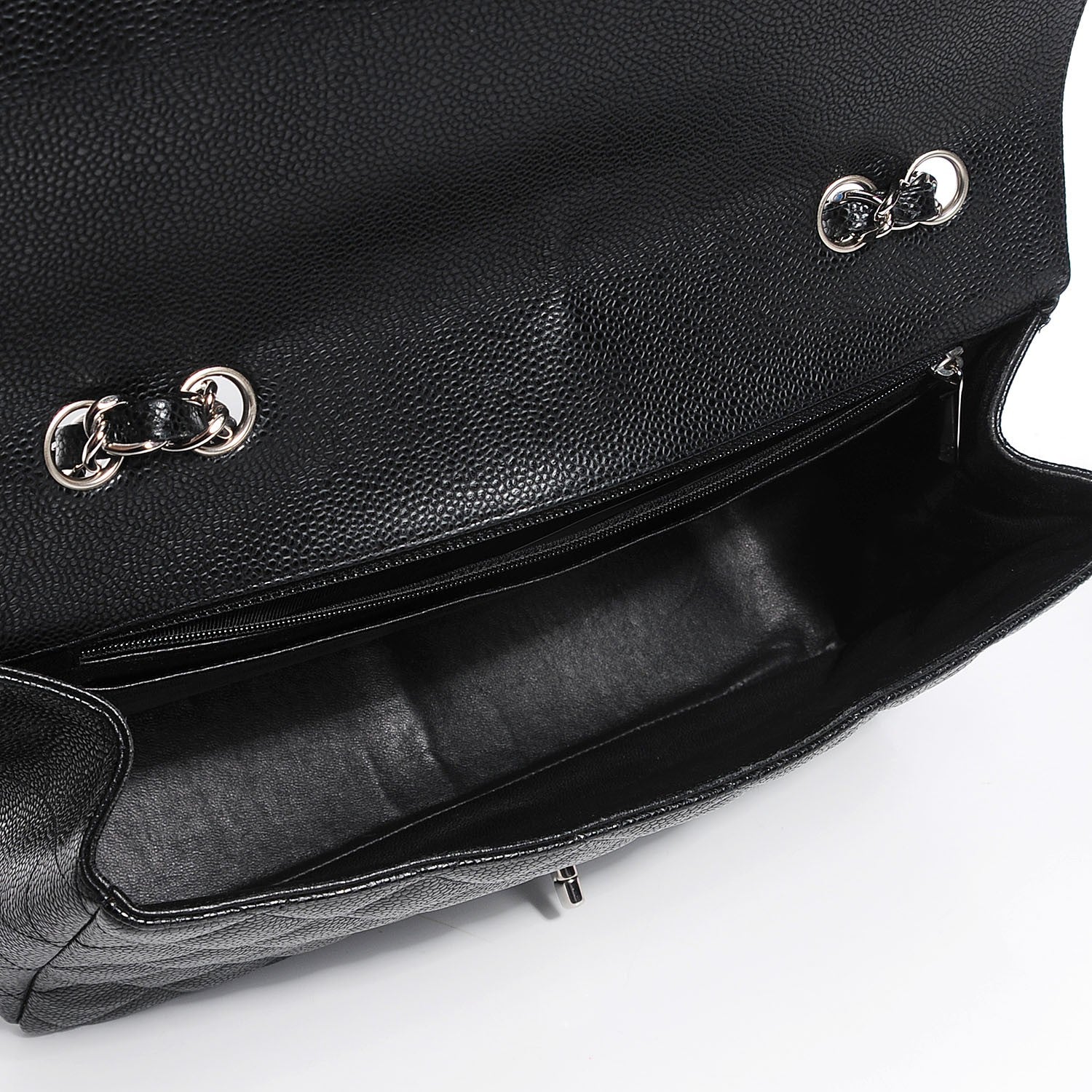 Chanel Caviar Quilted Jumbo Single Flap Black 5 of 8