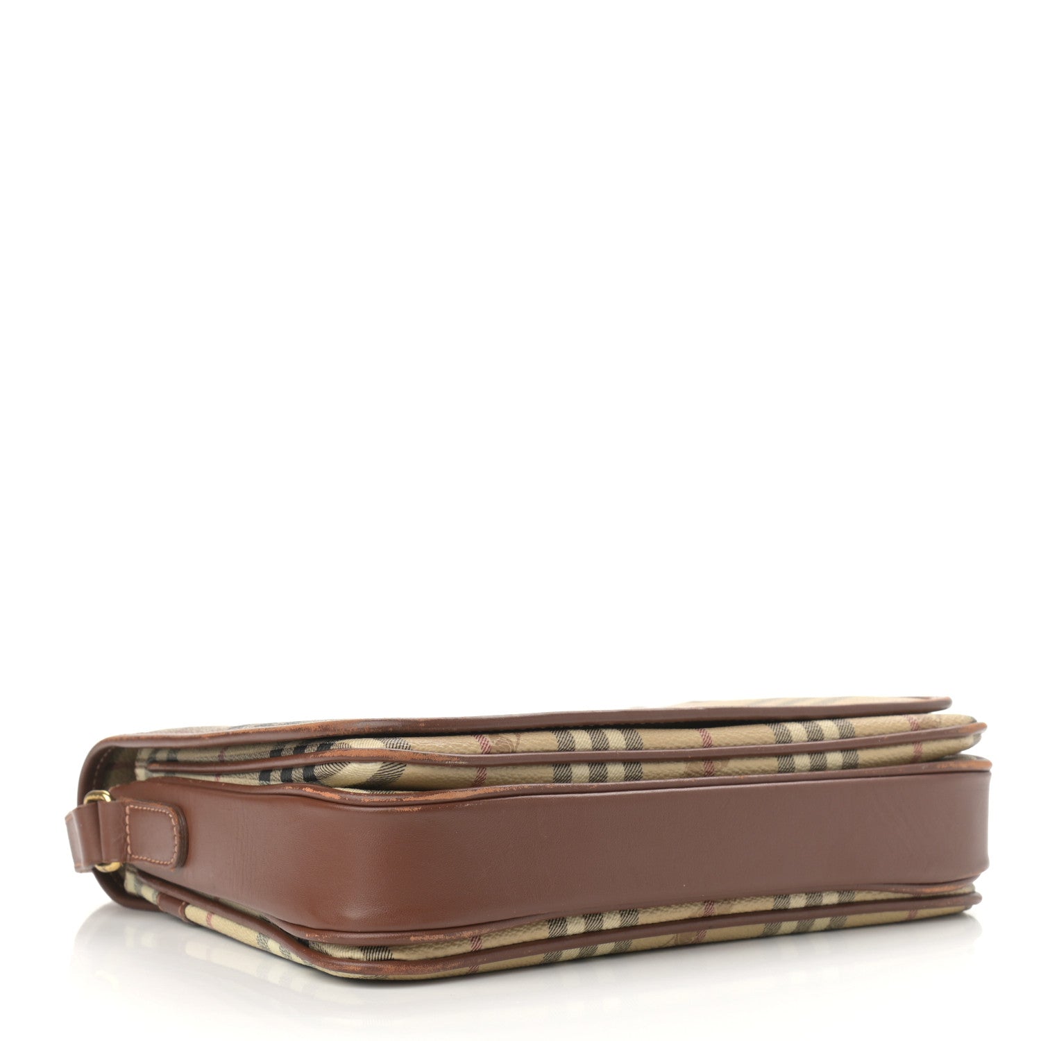 Burberry Haymarket Check Crossbody Messenger Bag Tan 4 of 13