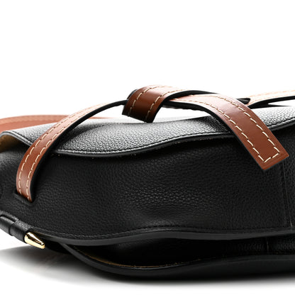 Loewe Grained Calfskin Small Gate Crossbody Bag Pecan Black 8 of 9
