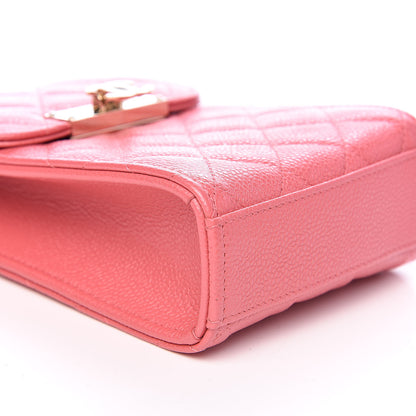 Chanel Caviar Quilted Golden Class Phone Holder Pink 7 of 9