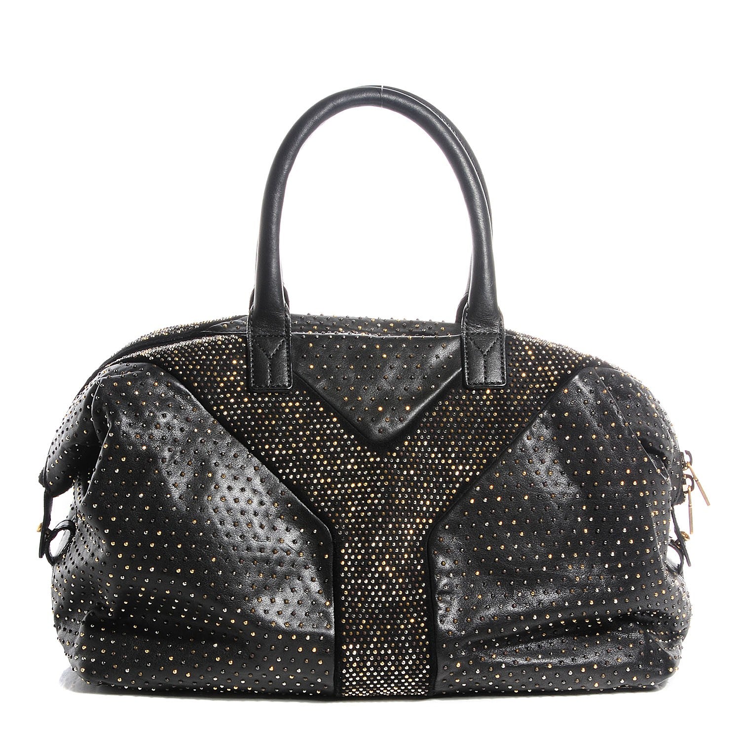 Saint Laurent Calfskin Rock Studded Easy Sac Black 1 of 8