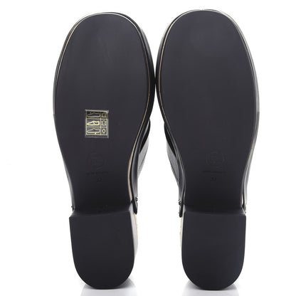Chanel Calfskin CC Turn Lock Clogs 37 Black 6 of 11