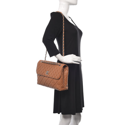 Chanel Calfskin Quilted In the Business Flap Bag Dark Beige 2 of 16