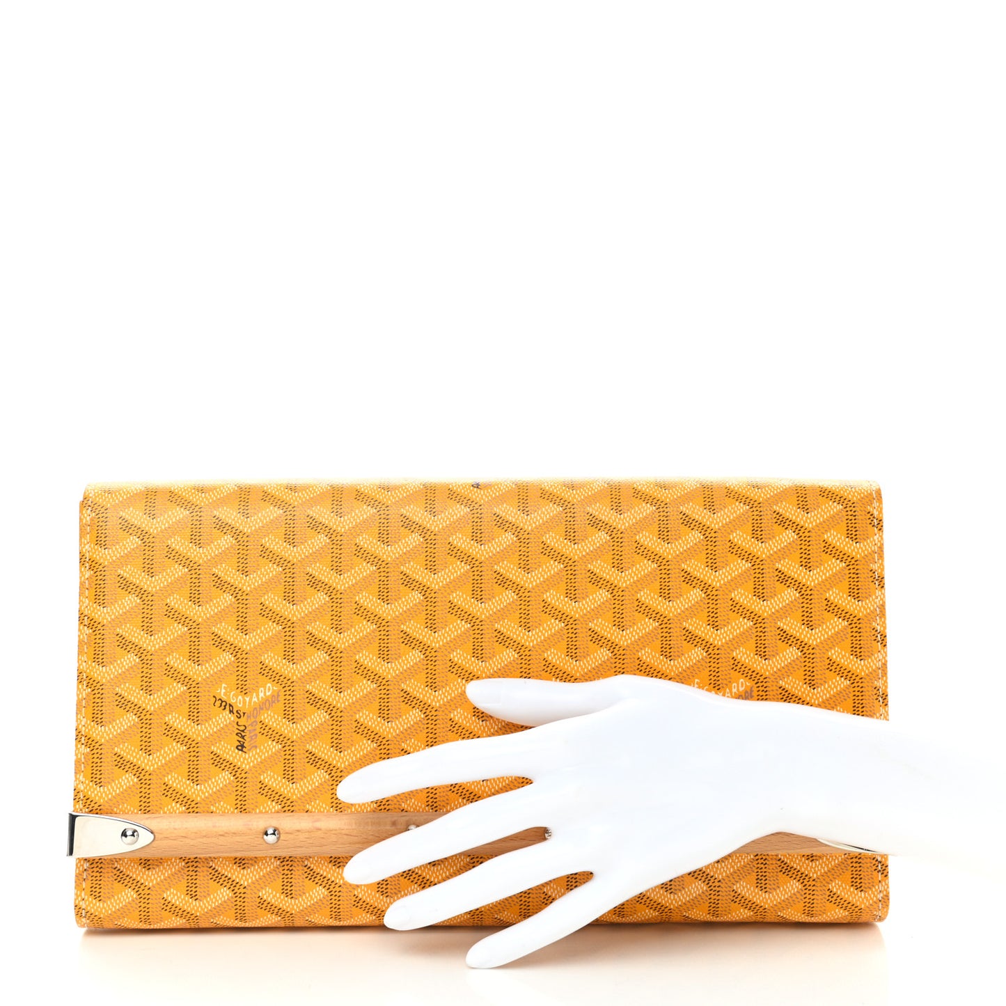 Goyardine Monte Carlo Bois Clutch Yellow